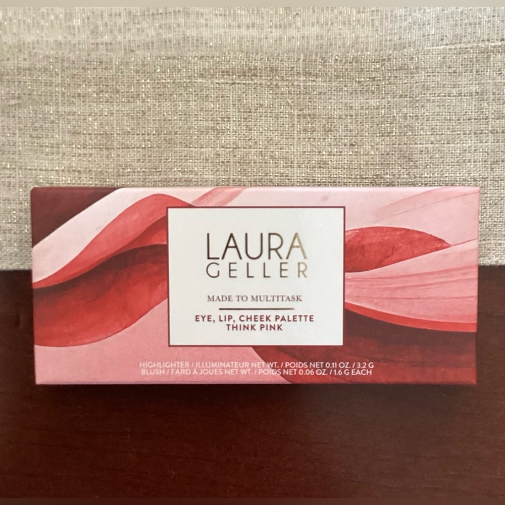NIP Laura Gellar Made to Multitask Eye, Lip, Cheek Palette in Think Pink